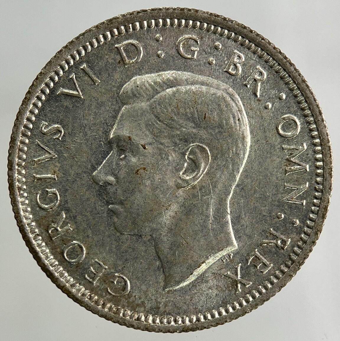 1943 George VI Sixpence Silver Coin | Very High Grade