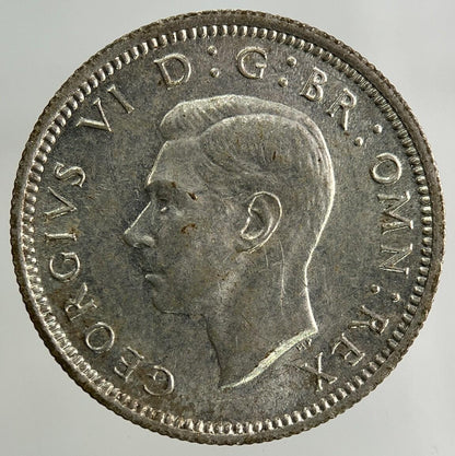 1943 George VI Sixpence Silver Coin | Very High Grade