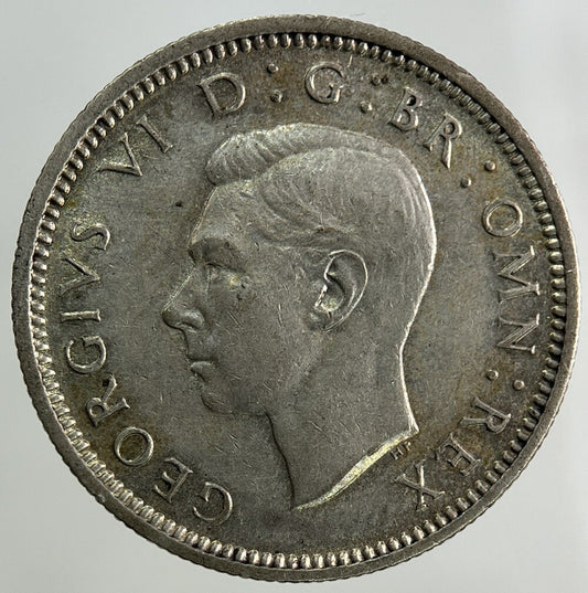1945 George VI Sixpence Silver Coin | Very High Grade