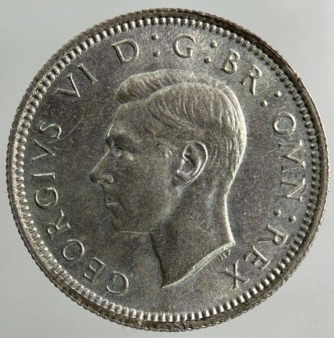 1946 George VI Sixpence Silver Coin | Very High Grade