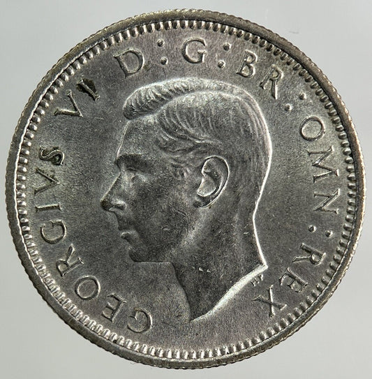 1944 George VI Sixpence Silver Coin | Very High Grade