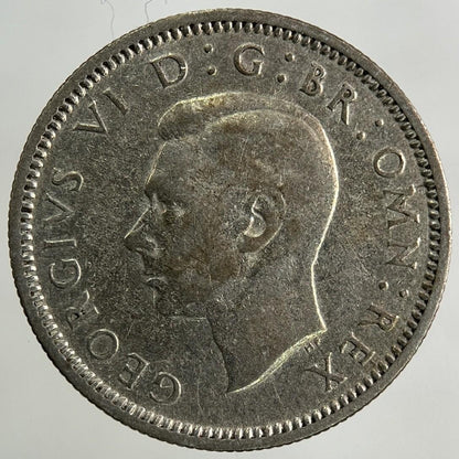 1939 George VI Sixpence Silver Coin | Fine Collectable Grade