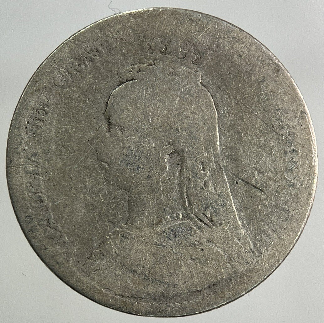 1889 Victoria Sixpence Silver Coin | Fair Grade