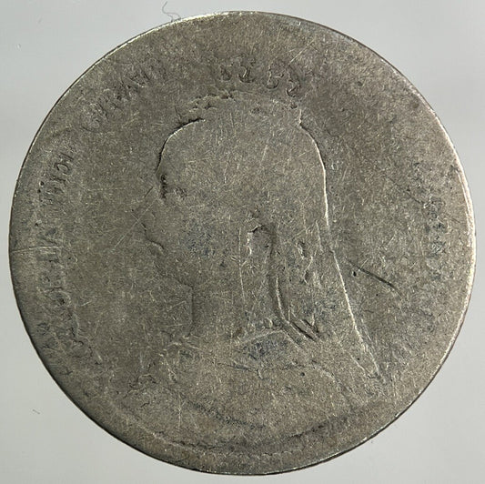 1889 Victoria Sixpence Silver Coin | Fair Grade