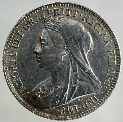 1895 Victoria Sixpence Silver Coin | Very High Grade