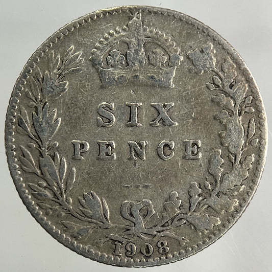 1908 Edward VII Sixpence Silver Coin | Collectable Grade