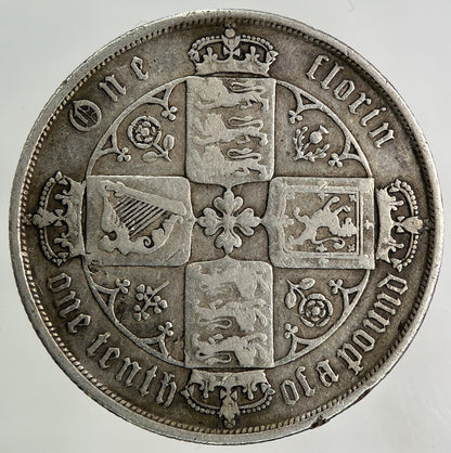 British Victoria Florin Silver Coin | Fine Collectable Grade