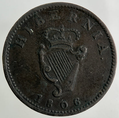 1806 Irish Farthing Coin | Very High Grade