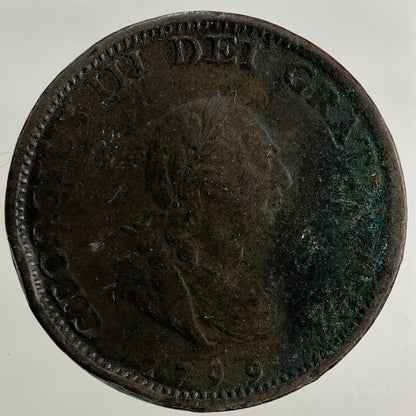 1799 George III 3rd Farthing Coin | Fine Collectable Grade