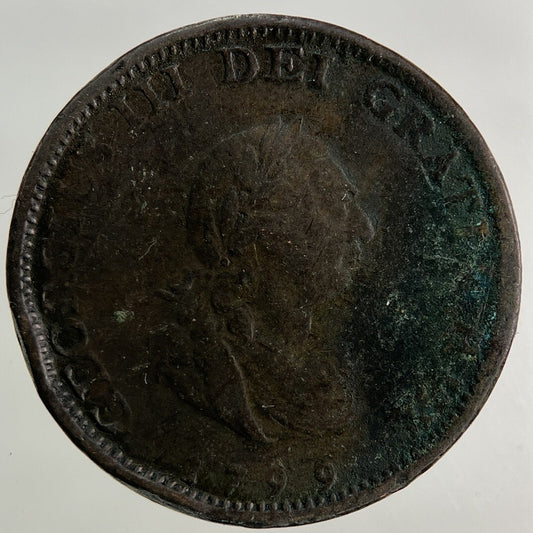 1799 George III 3rd Farthing Coin | Fine Collectable Grade