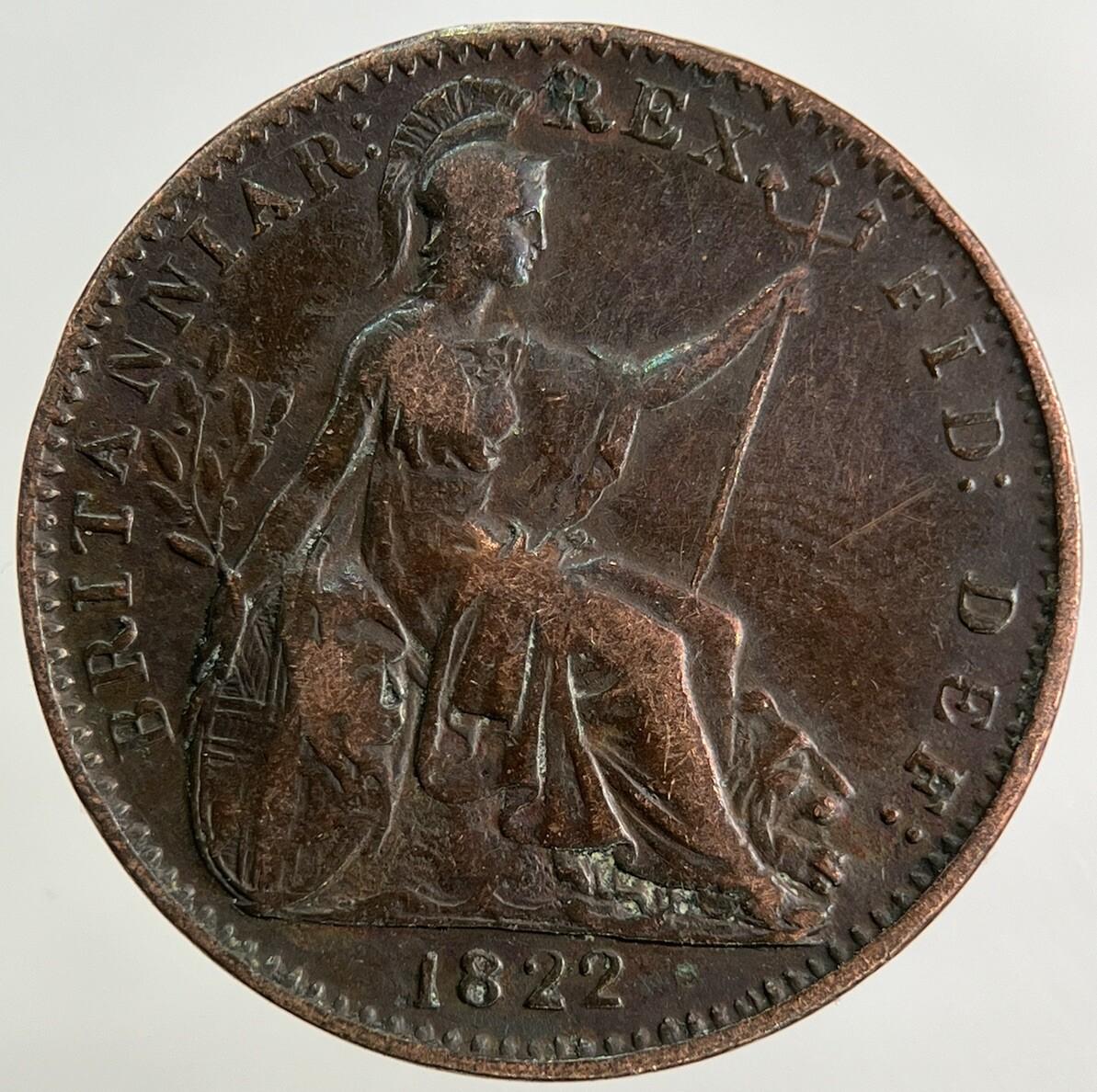 1822 George IV Farthing Coin | Fine Collectable Grade
