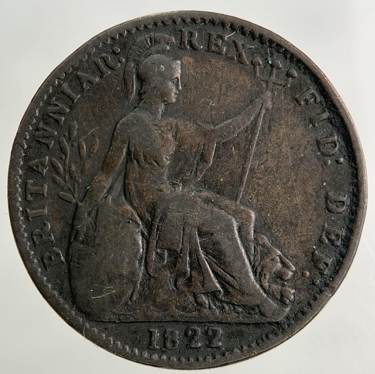 1822 George IV Farthing Coin | Fine Collectable Grade