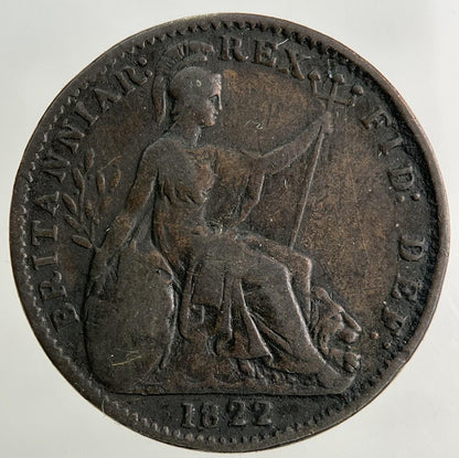 1822 George IV Farthing Coin | Fine Collectable Grade