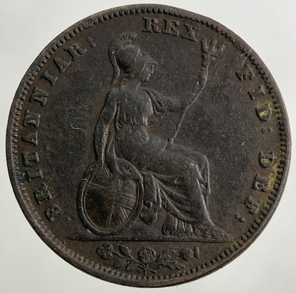 1837 William IV Farthing Coin | Fine Collectable Grade