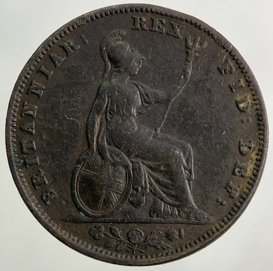 1837 William IV Farthing Coin | Fine Collectable Grade