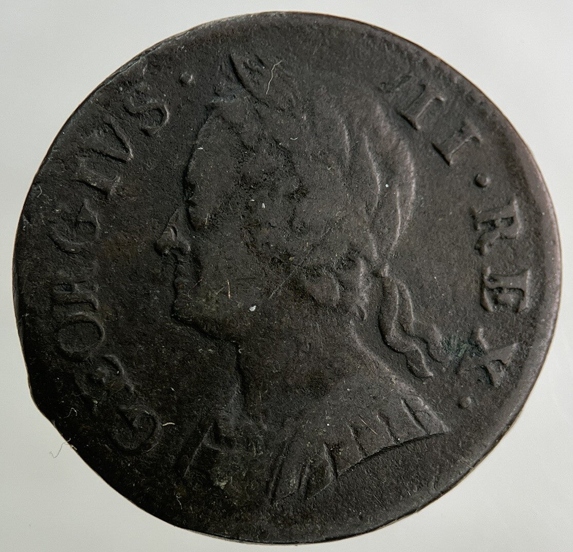 1749 George II 2nd Farthing Coin | Fine Collectable Grade