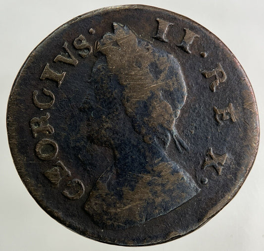 1735 George II 2nd Farthing Coin | Fine Collectable Grade