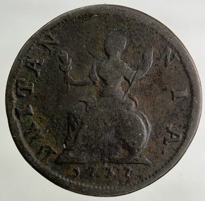 1737 George II 2nd Farthing Coin | Fine Collectable Grade