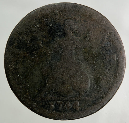 1744 George II 2nd Farthing Coin | Collectable Grade