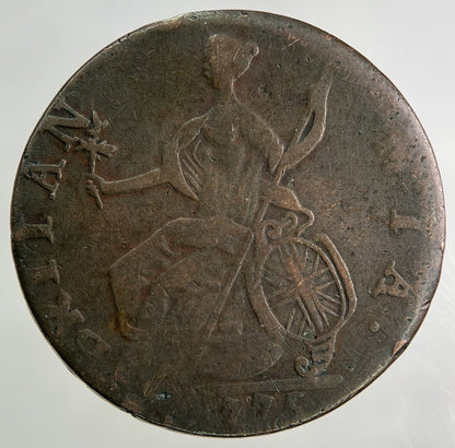 1775 George III 3rd Half-Penny Coin | Fine Collectable Grade