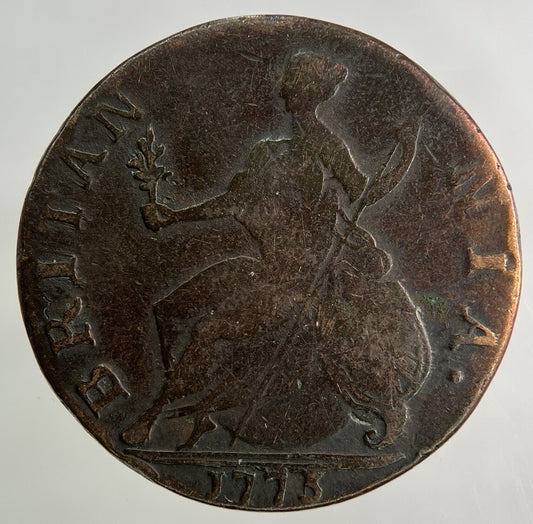 1775 George III 3rd Half-Penny Coin | Fine Collectable Grade