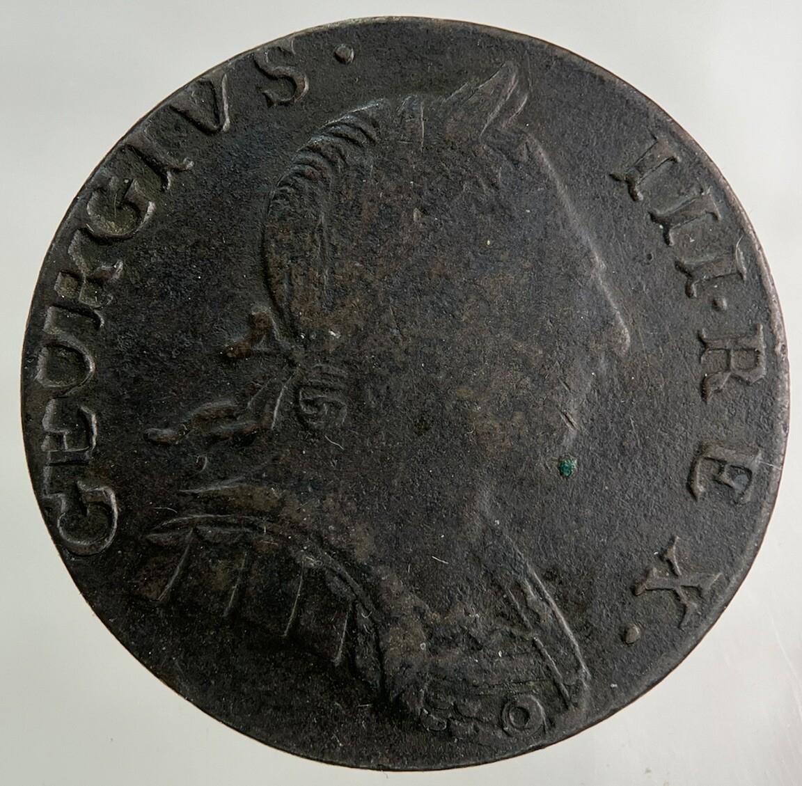 1775 George III 3rd Half-Penny Coin | Fine Collectable Grade