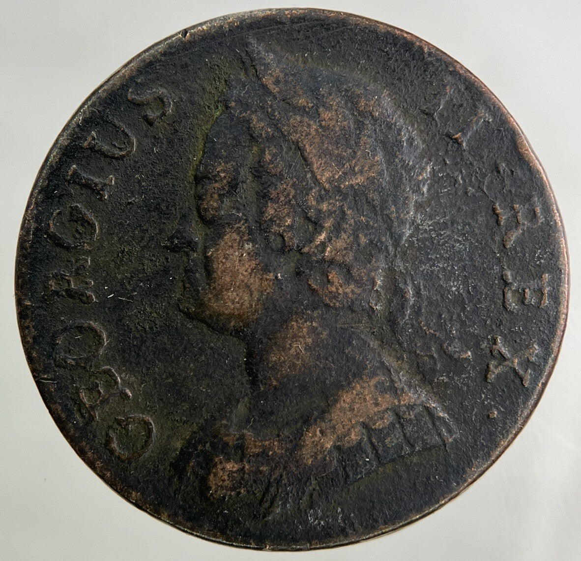 1740 George II 2nd Half-Penny Coin | Fine Collectable Grade