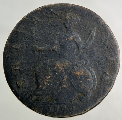1749 George II 2nd Half-Penny Coin | Collectable Grade