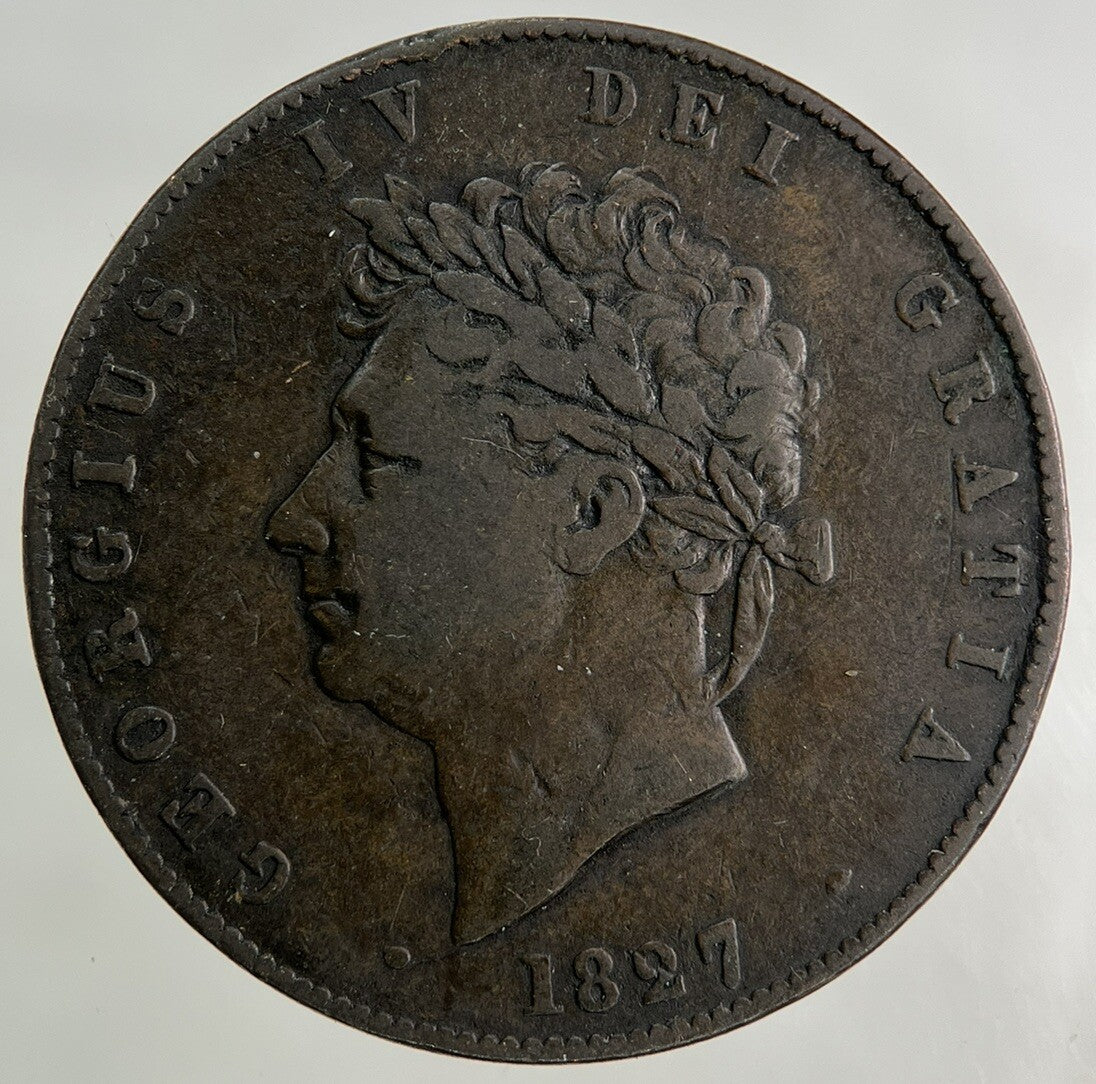 1827 George IV Half-Penny Coin | Fine Collectable Grade