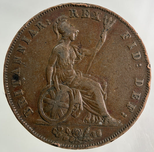 1826 George IV Half-Penny Coin | Very High Grade