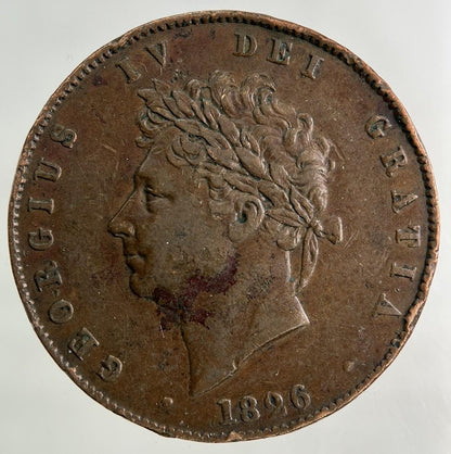 1826 George IV Half-Penny Coin | Very High Grade