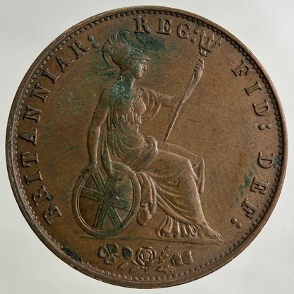 1858 Victoria Half-Penny Coin | Very High Grade