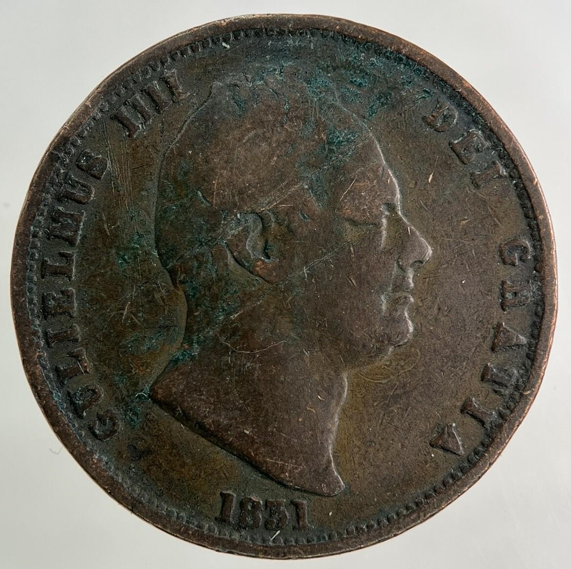 1831 William IV Half-Penny Coin | Collectable Grade