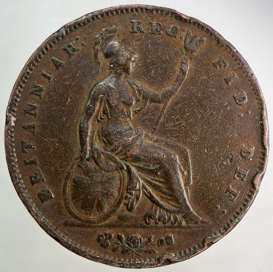 1854 Victoria One Penny Coin | Fine Collectable Grade