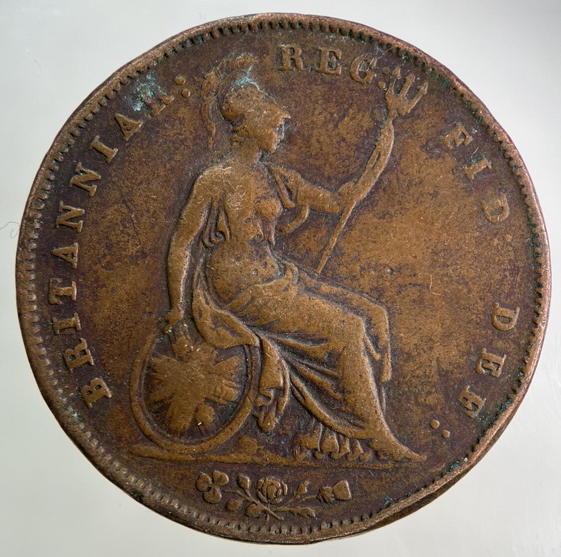 1858 Victoria One Penny Coin | Fine Collectable Grade