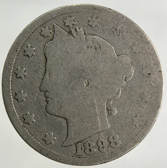 1898 US USA Nickel V 5 Cents Coin | Collectable Grade