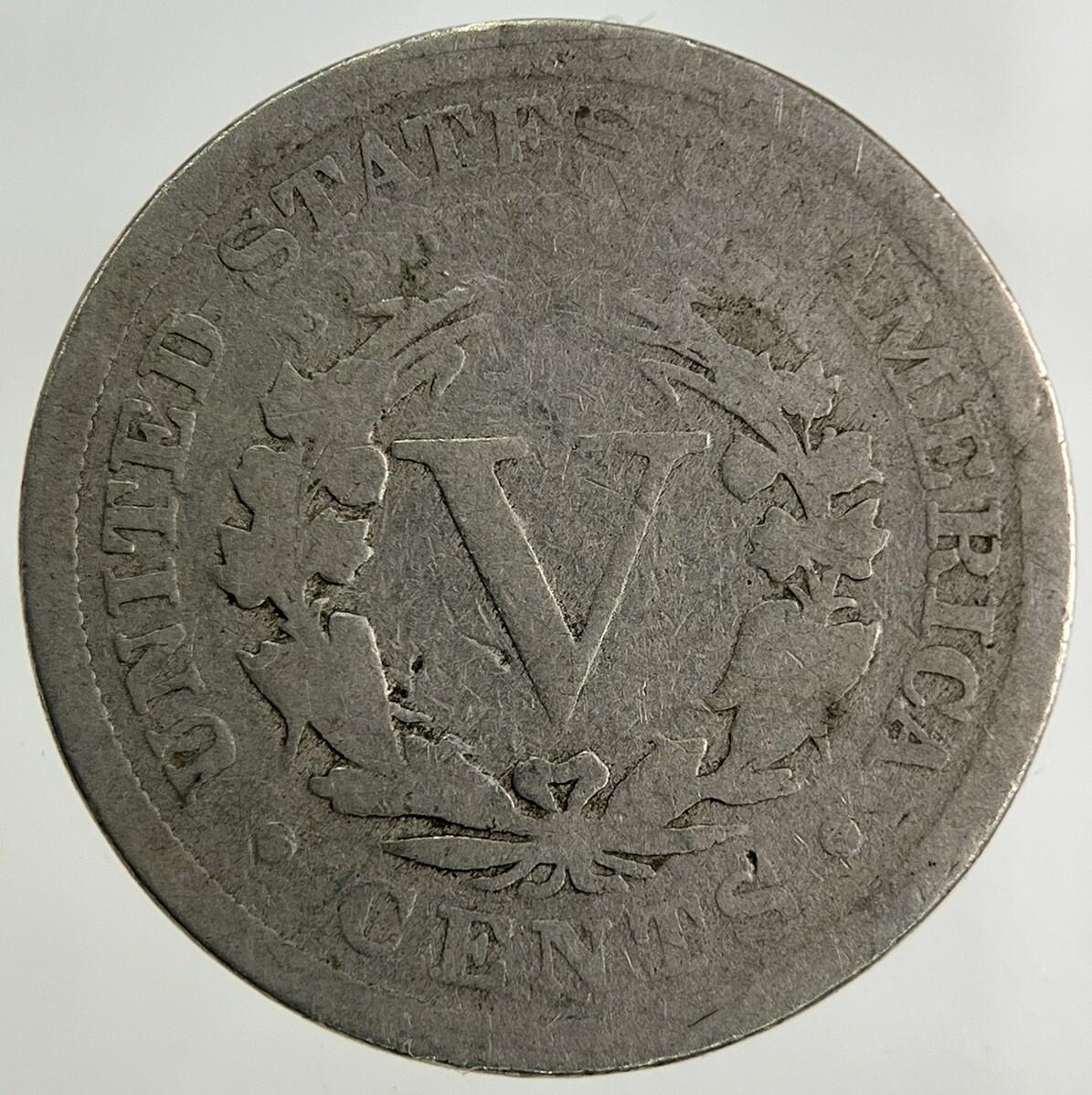 1898 US USA Nickel V 5 Cents Coin | Collectable Grade