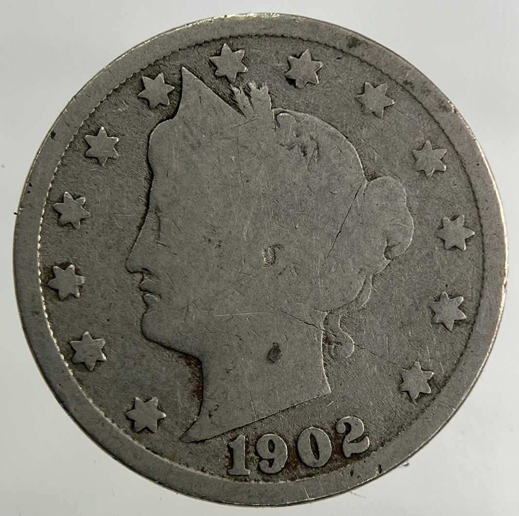 1902 US USA Nickel V 5 Cents Coin | Collectable Grade