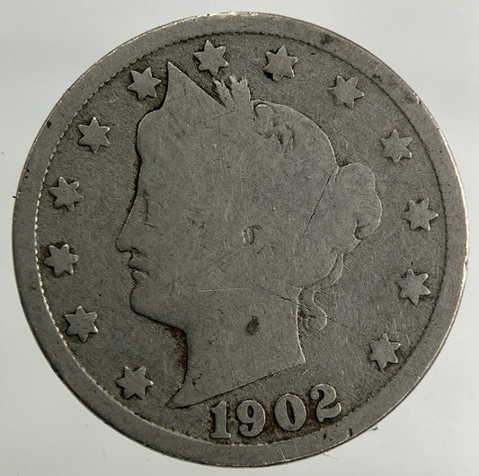 1902 US USA Nickel V 5 Cents Coin | Collectable Grade