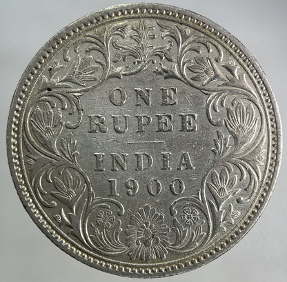 1900 India One Rupee Silver Coin | Fine Collectable Grade