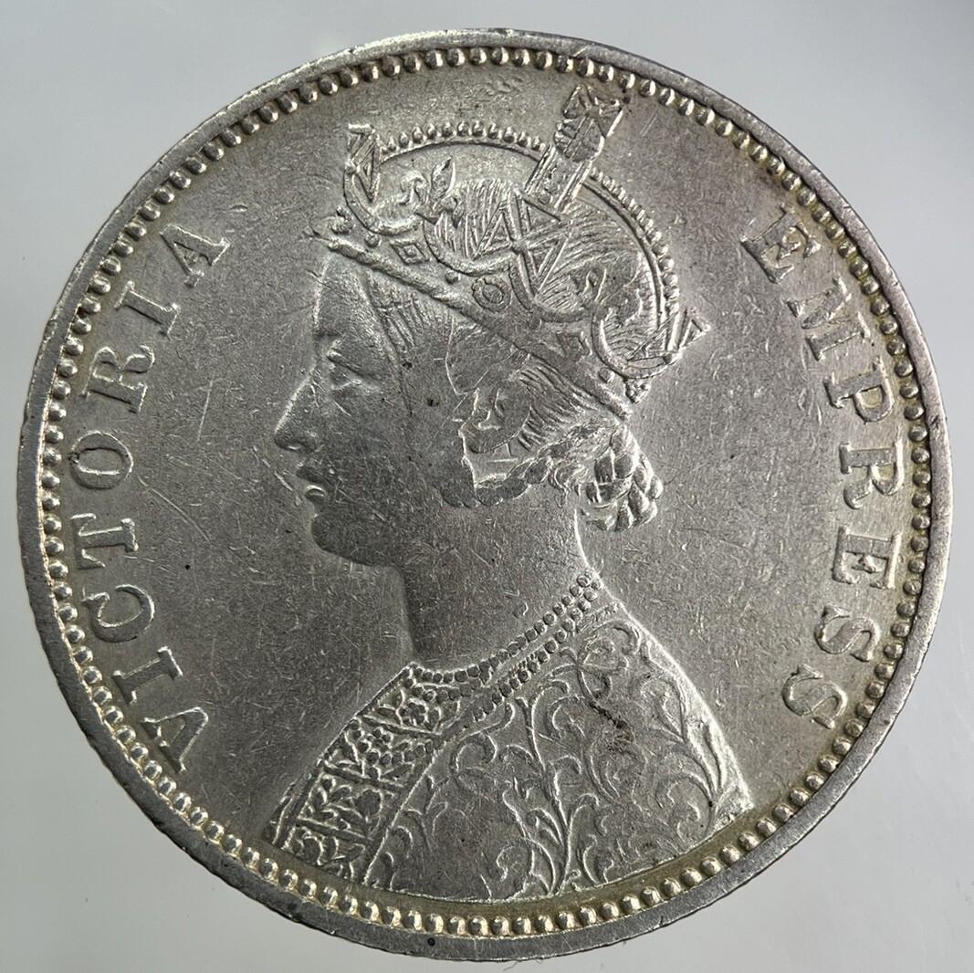 1900 India One Rupee Silver Coin | Fine Collectable Grade