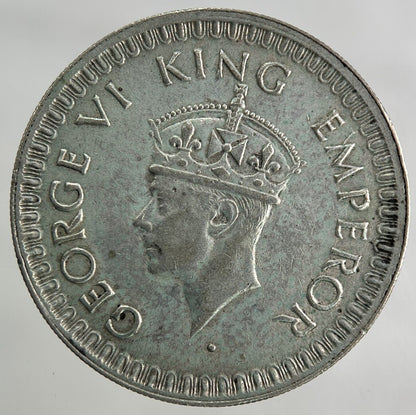 1944 India Half Rupee Silver Coin | Very High Grade
