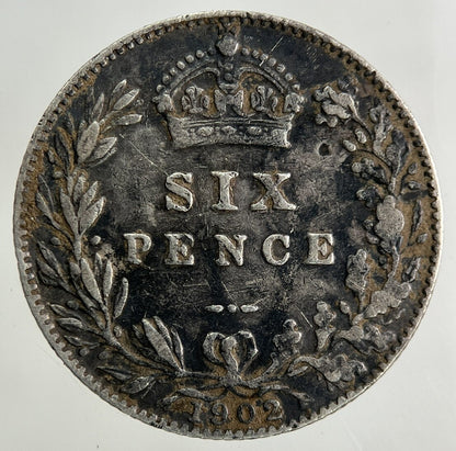 1902 Edward VII Sixpence Silver Coin | Fine Collectable Grade