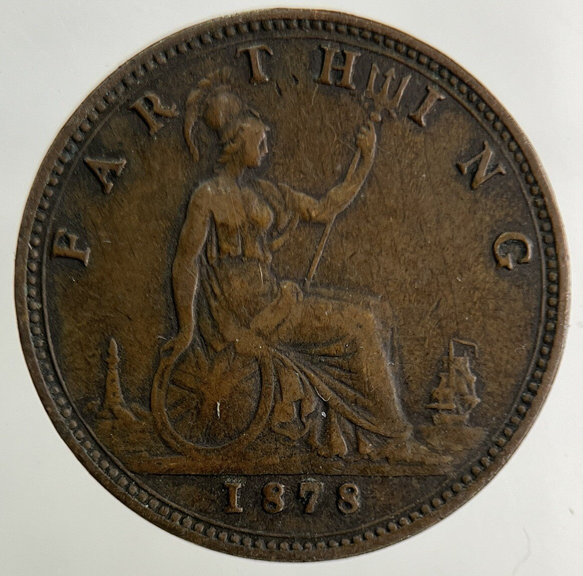 1878 Victoria Farthing Coin | Fine Collectable Grade