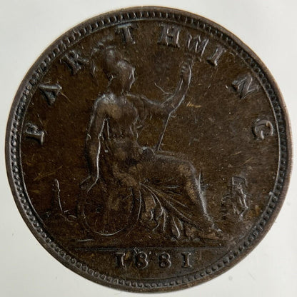 1881 Victoria Farthing Coin | Fine Collectable Grade