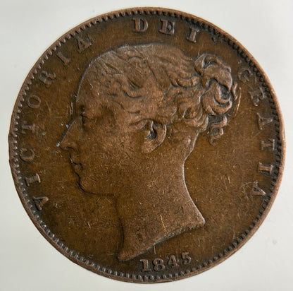 1845 Victoria Farthing Coin | Fine Collectable Grade