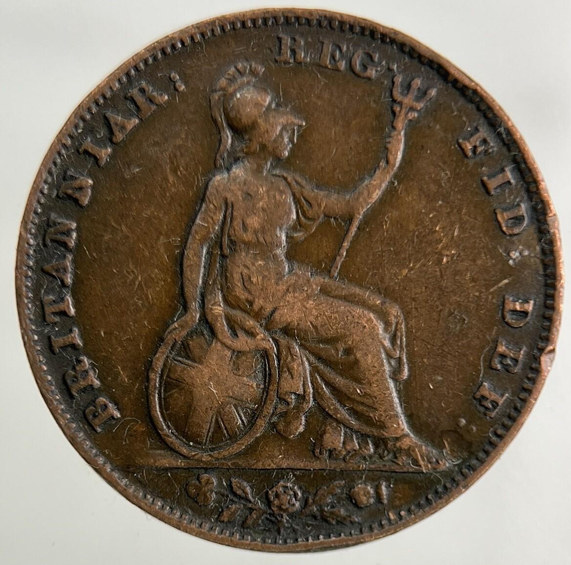 1845 Victoria Farthing Coin | Fine Collectable Grade