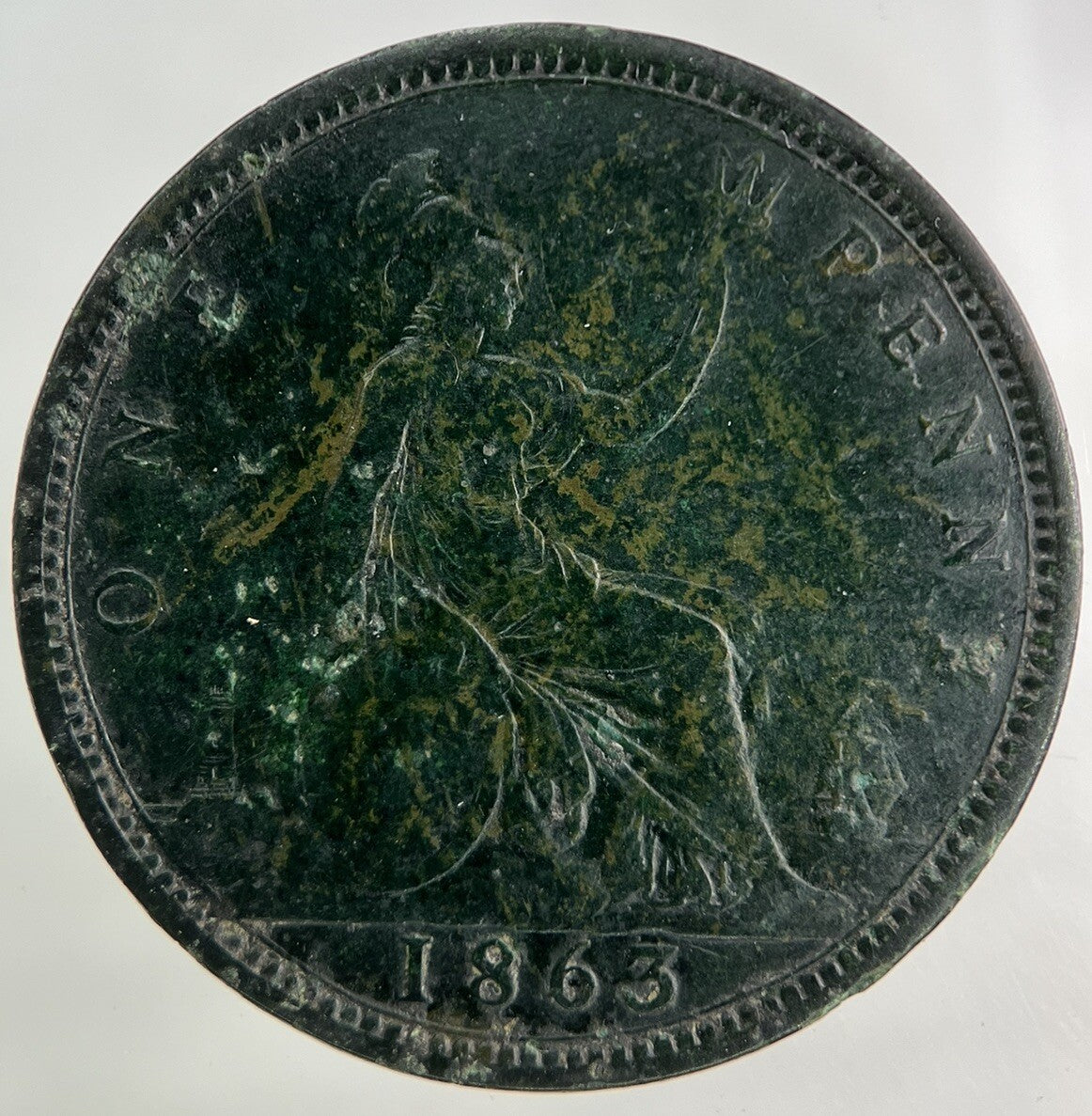 1863 Victoria One Penny Coin | Fine Collectable Grade