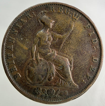 1853 Victoria Half-Penny Coin | Fine Collectable Grade