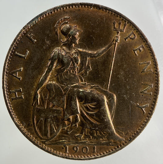 1901 Victoria Half-Penny Coin | Very High Grade